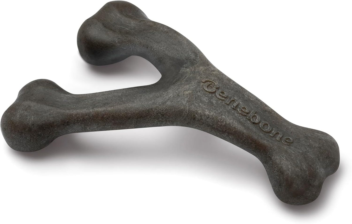 Benebone Wishbone Chew Toy for Aggressive Chewers, Pumpkin Spice, Medium