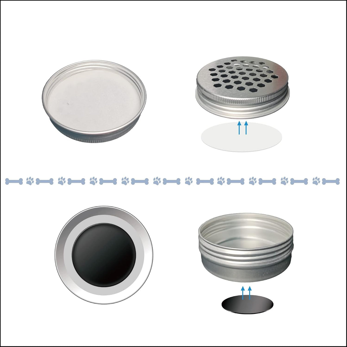 12 Pack Dog Pet Scent Training Box,Magnets Dogs Cat Scent Work tins,Dog Nose Work containers, Smell Metal Kit for Dogs Training, Pet Aluminium Tins