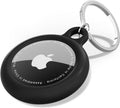 oakxco for Airtag Keychain Silicone, Airtag Holder with Key Ring, Air Tag Cover Cute Accessories for Kids, Luggage, Car Dog Collar, Car, Compatible with Apple Airtag Case Waterproof Tracker, Black