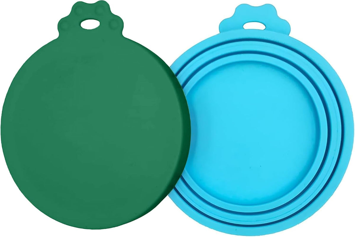 2 Pack Pet Food Can Covers, Silicone Can Lids for Dog & Cat Food