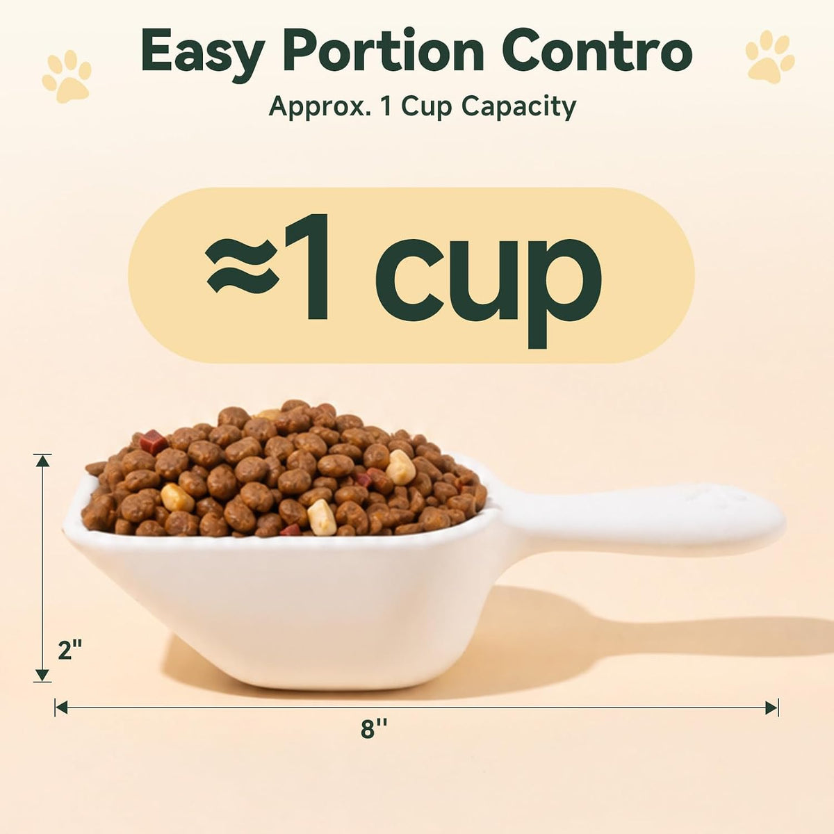 Diatom Drying Scoop 1 Cup for Pet Food
