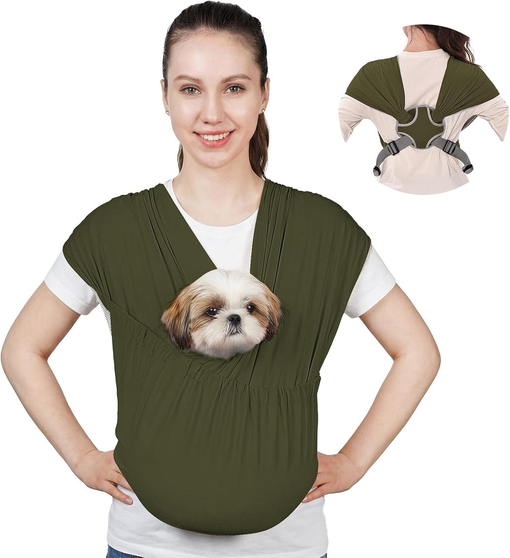 Supet Dog Sling Carrier for Small Pet, Adjustable Hands Free Front Backpack