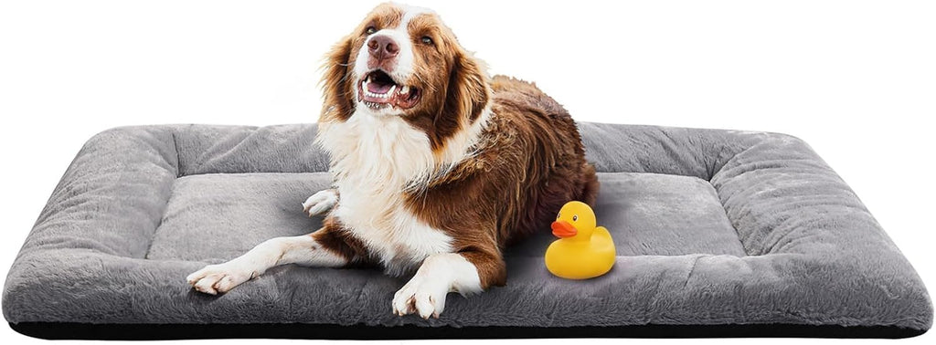 Dog Crate Pad Washable Dog Bed for Crate Extra Large Cozy Mat 48-Inch Gray