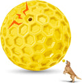 Indestructible Squeaky Dog Ball for Aggressive Chewers, Rubber Interactive Dog Toy for Teething, Relieving Anxiety. Chew Toy for Large, Medium Breeds, Outdoor & Indoor Ball.