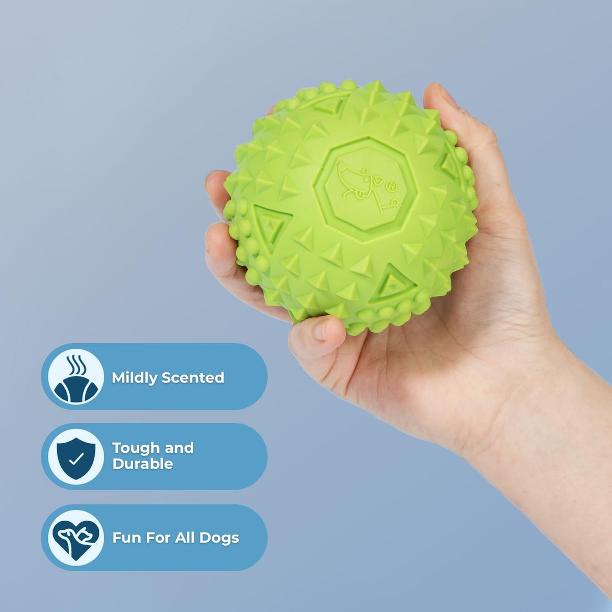 Best Pet Supplies Squeaky Dog Toys with Soft Durable Fabric for Small, Medium and Large Pets Interactive Toy for Indoor Play, Supports Active Biting and Play - Green, Large