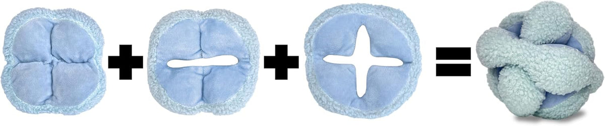 Glory To Dog Blue Snuffle Knot Interactive Dog Toy 4” Puzzle Ball