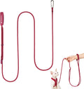 Hands Free Cat Leash Lightweight 5.6-10.1FT Adjustable, Burgundy