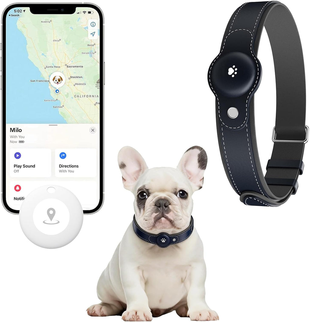 GPS Tracker for Dogs, Dog GPS Tracker, Pet Location Tracker with Collar, Real-Time Tracking, No Monthly Fee or Subscription, Waterproof, 365-Day Long Battery Life, Dog Tracking Device, iOS & Android