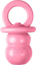KONG Puppy Binkie, Natural Rubber Teething Toy, for Medium Puppies, Pink | Pacifier-Shaped Stuffable Rubber Toy That Soothes Sore Gums While Teething & Holds Treats to Keep Puppies Busy