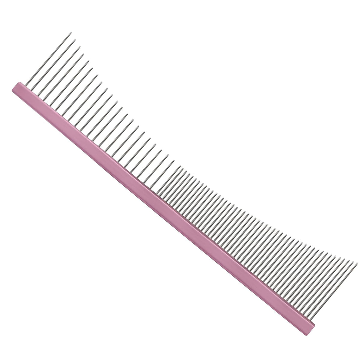 6.5 Inch Professional Concave Crescent Coarse Grooming Pet Comb Portable Wide/Fine Tooth Comb for Dogs & Cats Face & Chin Removing Tangles, Knots,Flea,Undercoat,and Excess Hair,Rounded Corners Design