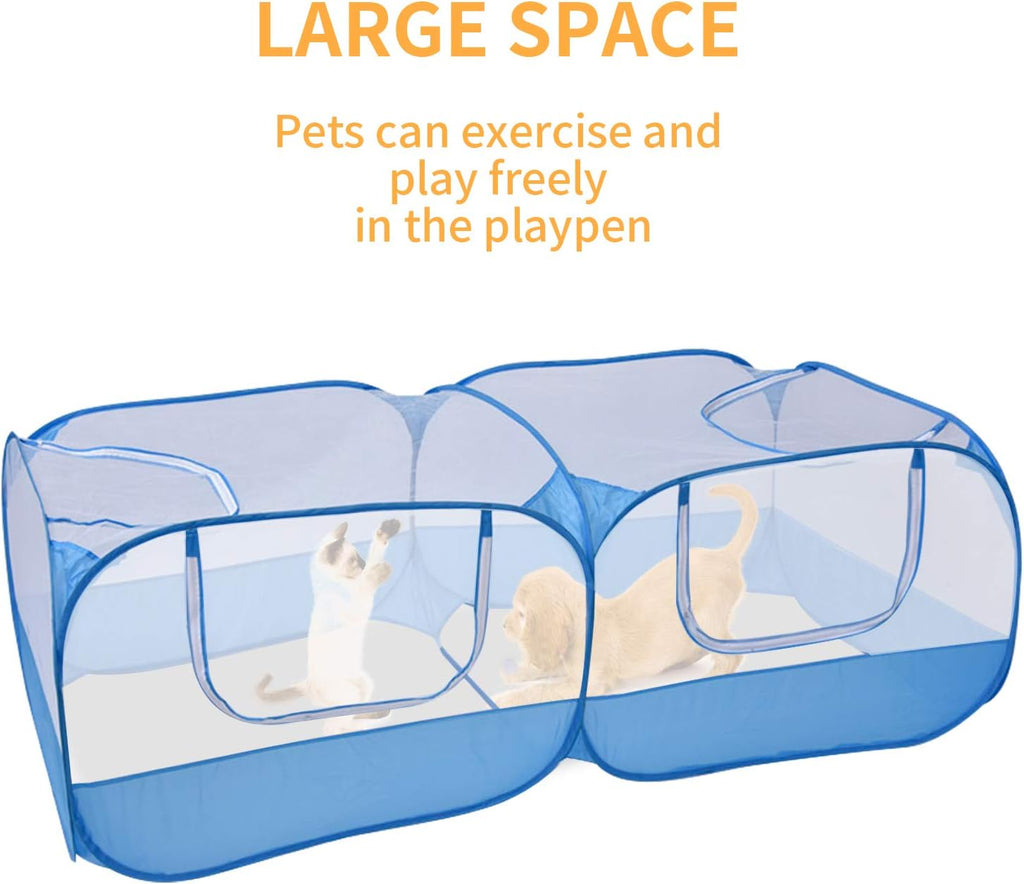 Jhua Small Animal Playpen Pet Cage Tent Large Chicken Run Coop 73"x36"x25"