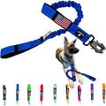 Heavy Duty Dog Leash Shock Absorbing Bungee, Seatbelt Clip Padded Handles