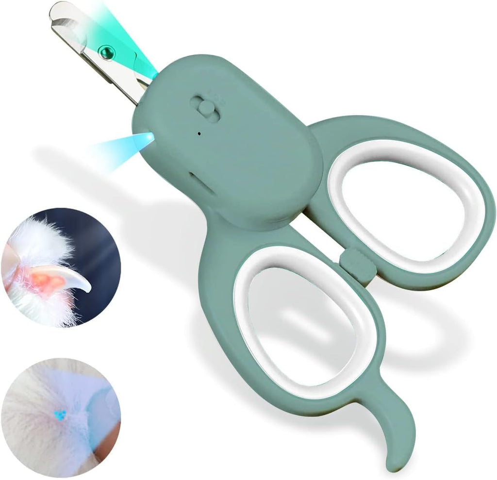 PAKEWAY Cat Nail Clipper with LED Light, Safe & Precise for Cats & Kittens