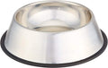 Amazon Basics Stainless Steel Non-Skid Dog Bowl, Dishwasher Safe, Rust Resistant, Single 