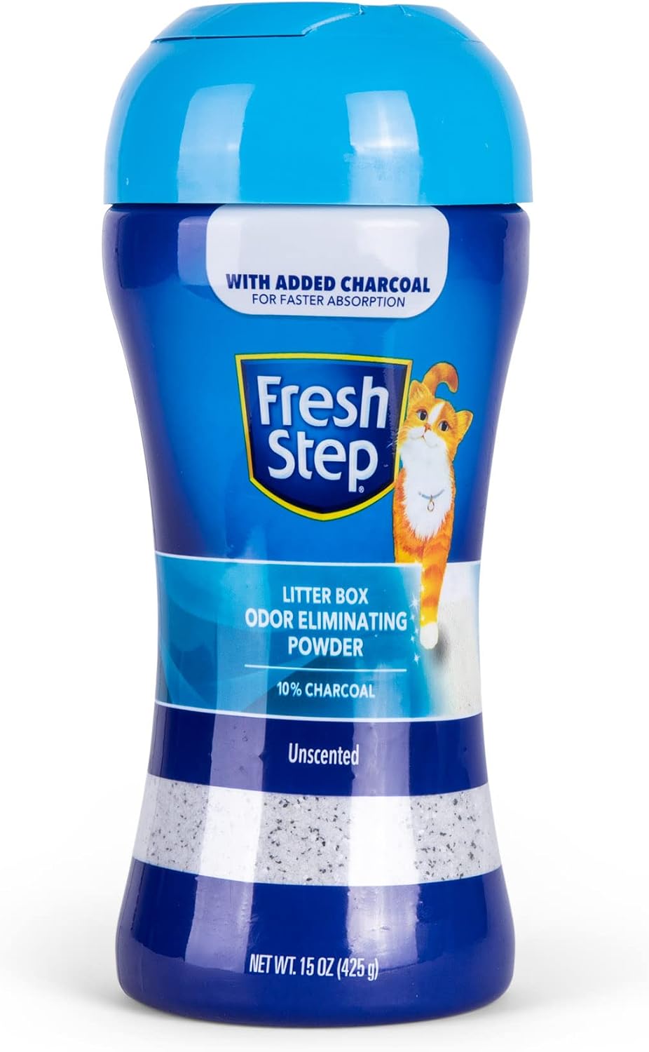 Fresh Step Charcoal Odor Eliminating Cat Litter Box Powder, 15 Oz, 6-Pack