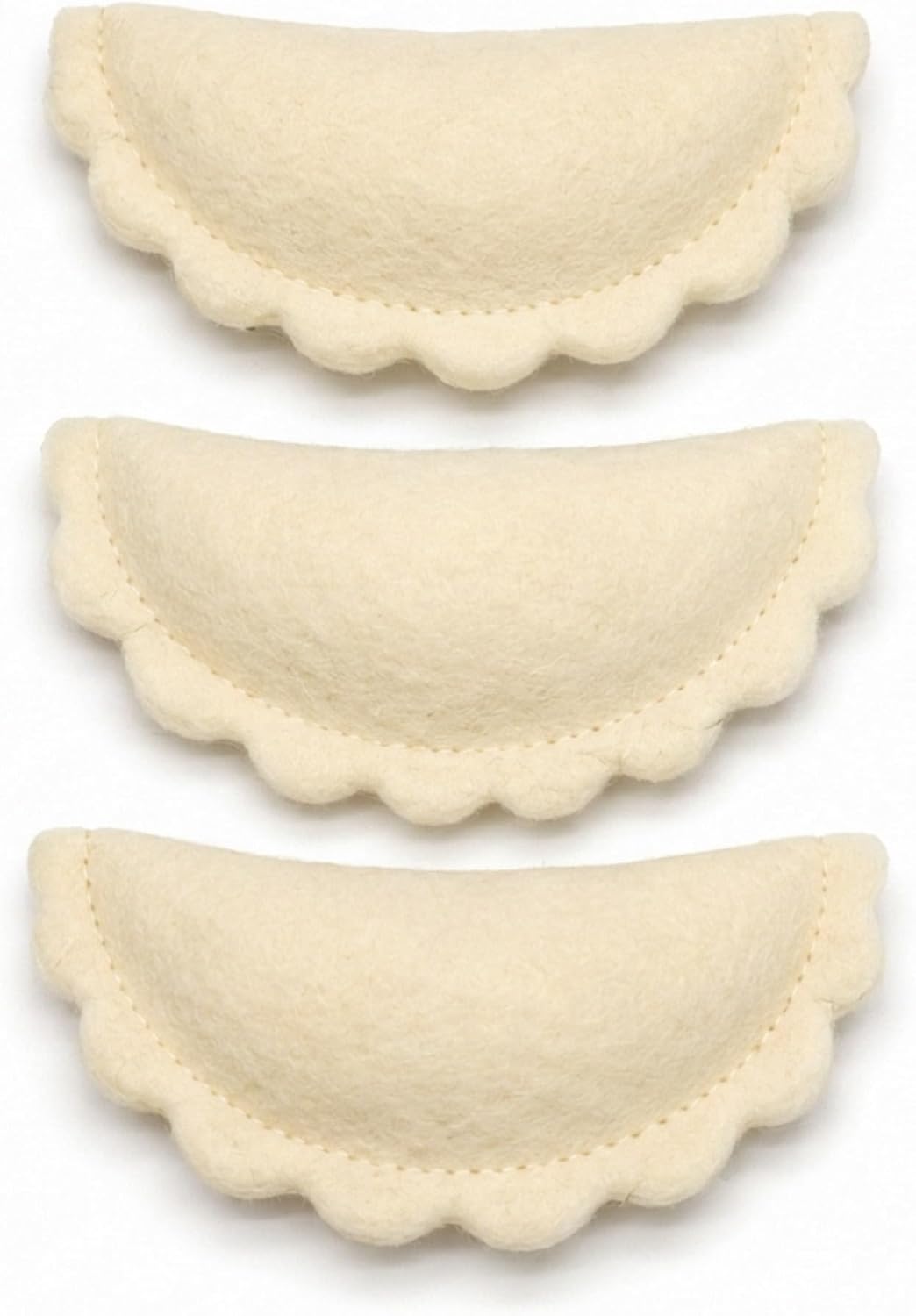 Glaciart One Wool Felt Dumpling Cat Toys with Catnip, 3 Pack Handmade Food Catnip Toys for Indoor Cats & Kittens, Interactive Kicker Toys for Exercise & Play