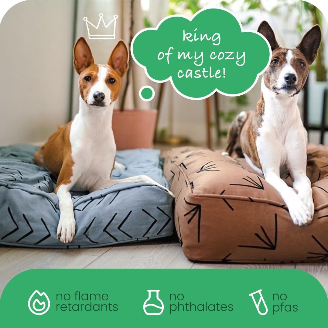 Molly Mutt Silver Gray Dog Bed Cover, Non-Toxic & 100% Cotton, 36"x45"x5"
