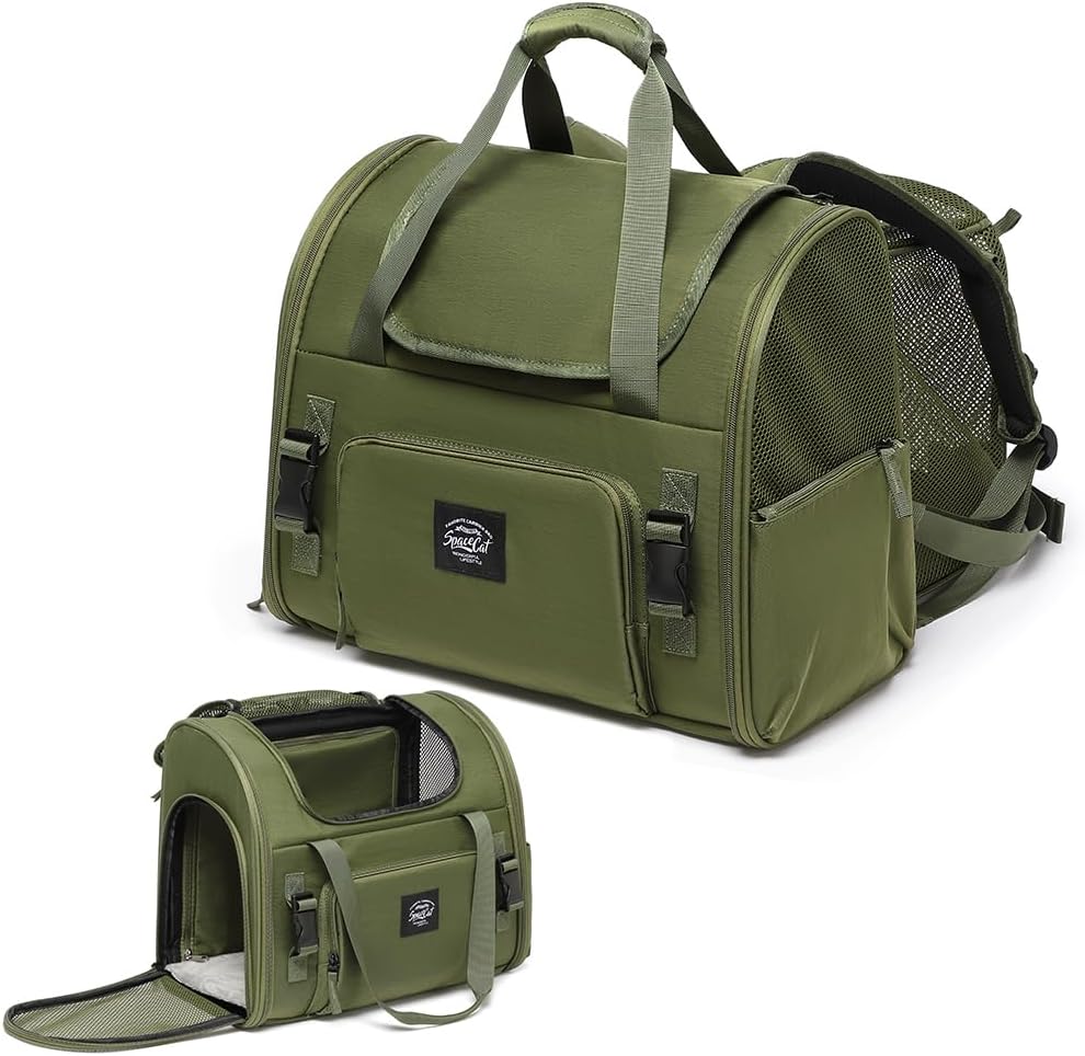 Pet Backpack Carrier for Small Dogs Medium Cats, Puppies,Breathable and Collapsible Design, Portable Travel Bag for Bearded Dragon,Rabbit Cage