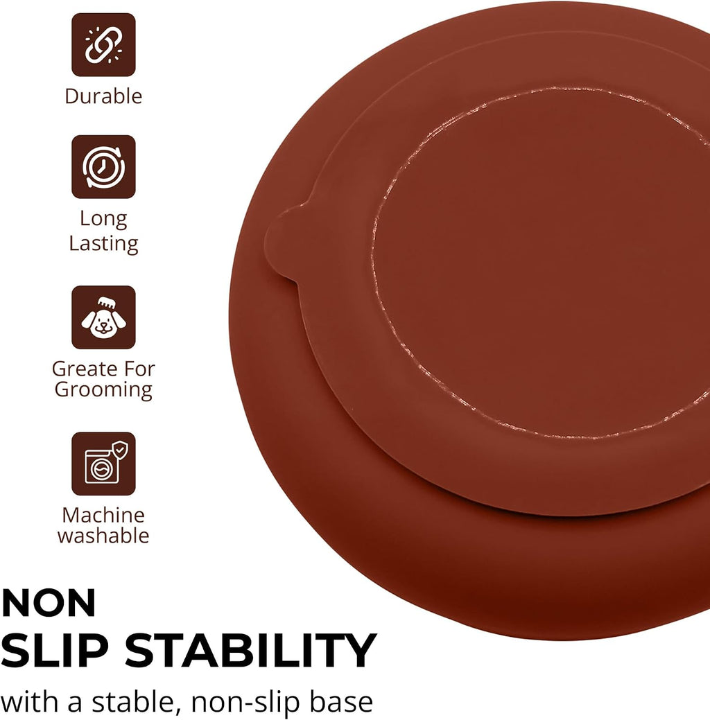 Silicone Slow Feeder Dog Bowls for Small Dogs & Puppies, Slow Eating Bowl