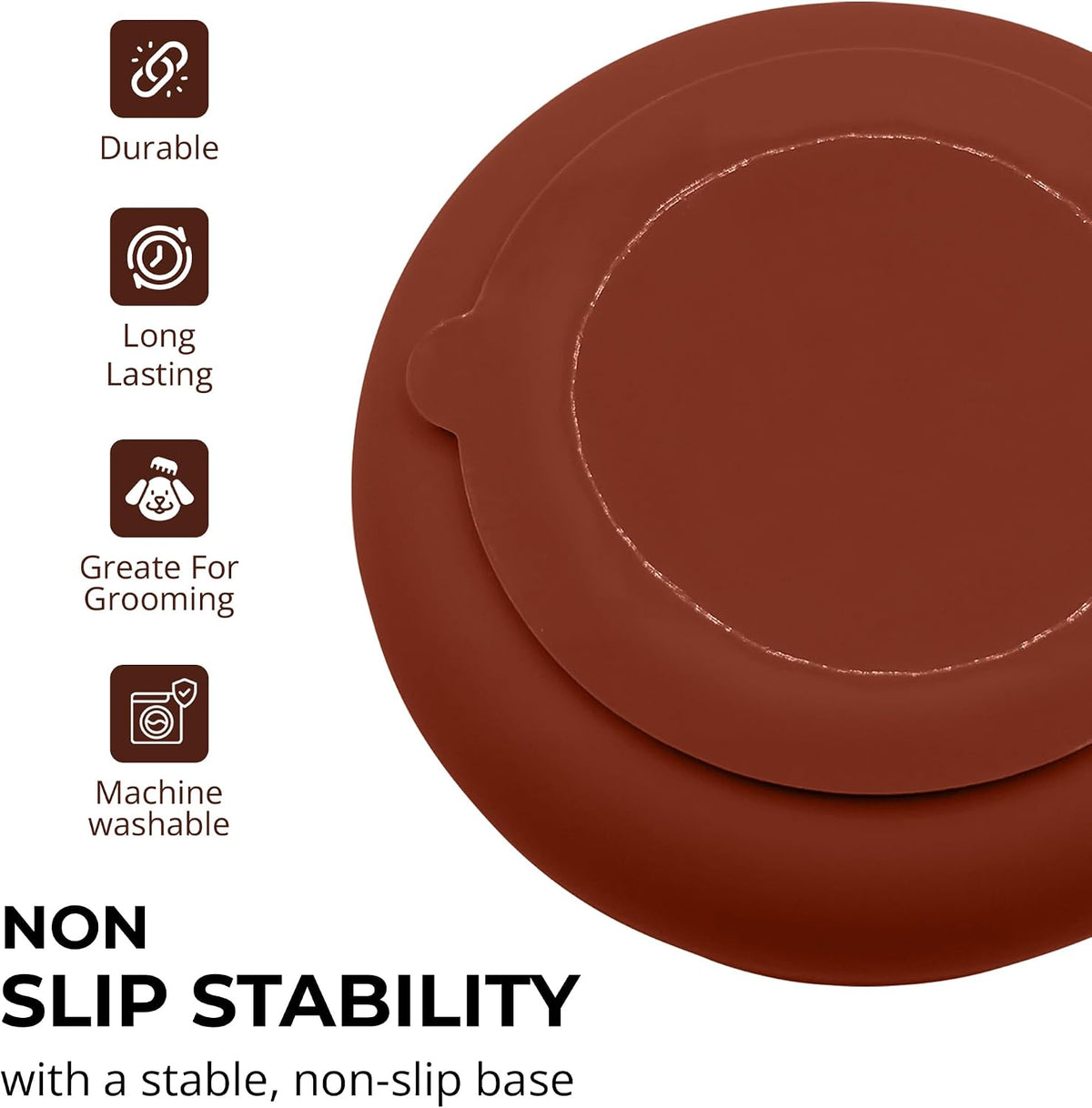 Silicone Slow Feeder Dog Bowls for Small Dogs & Puppies, Slow Eating Bowl