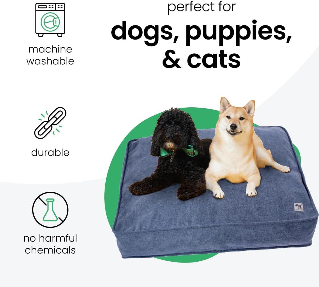 Molly Mutt Dark Blue Dog Bed Cover, Non-Toxic & 100% Cotton, 36"x45"x5"