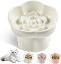 Cat Slow Feeder Bowl Set,1 Pcs Pastel Series Cat Plate for Dry and Wet Food