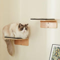 LIORCE 2 Set Cat Wall Steps - Wooden Cat Climbing Shelf for Wall - Cats Wall Stairs with Scratching Mat - Wall Mounted Cats Furniture for Jumping, Playing, and Lounging