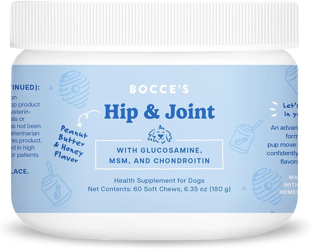Bocce's Bakery Hip & Joint Supplement Chews, PB & Honey Flavor (60 ct)