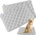 Dog Crate Pad 2 Pack (42" x 28"), Dog Crate Mat with Anti-Slip Bottom, Grey