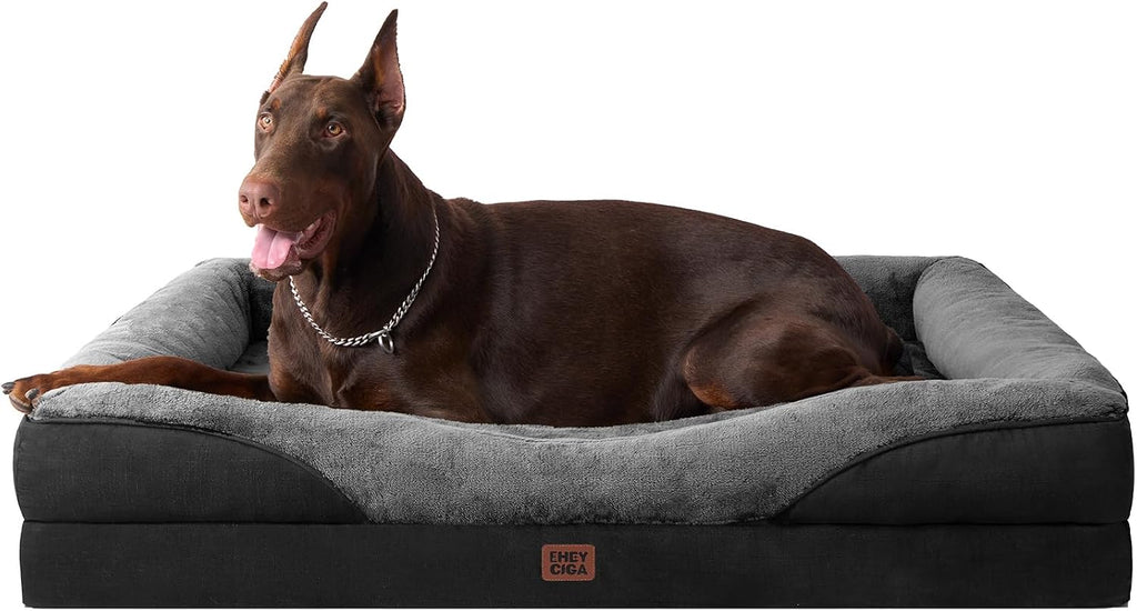 EHEYCIGA Orthopedic XL Dog Bed for Large Dog, Memory Foam Dog Couch