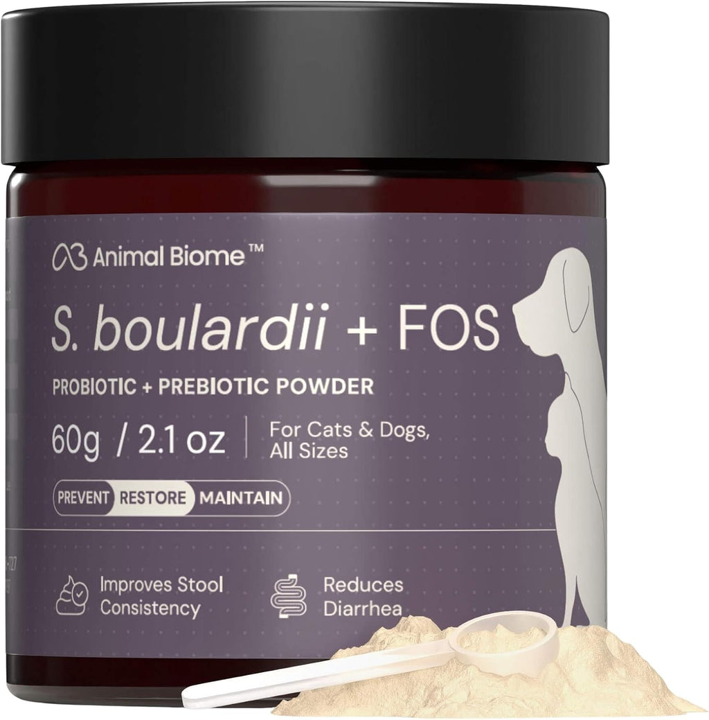 Animal Biome S Boulardii + FOS Powder Dog & Cat Probiotics Gut Rescue, 60g
