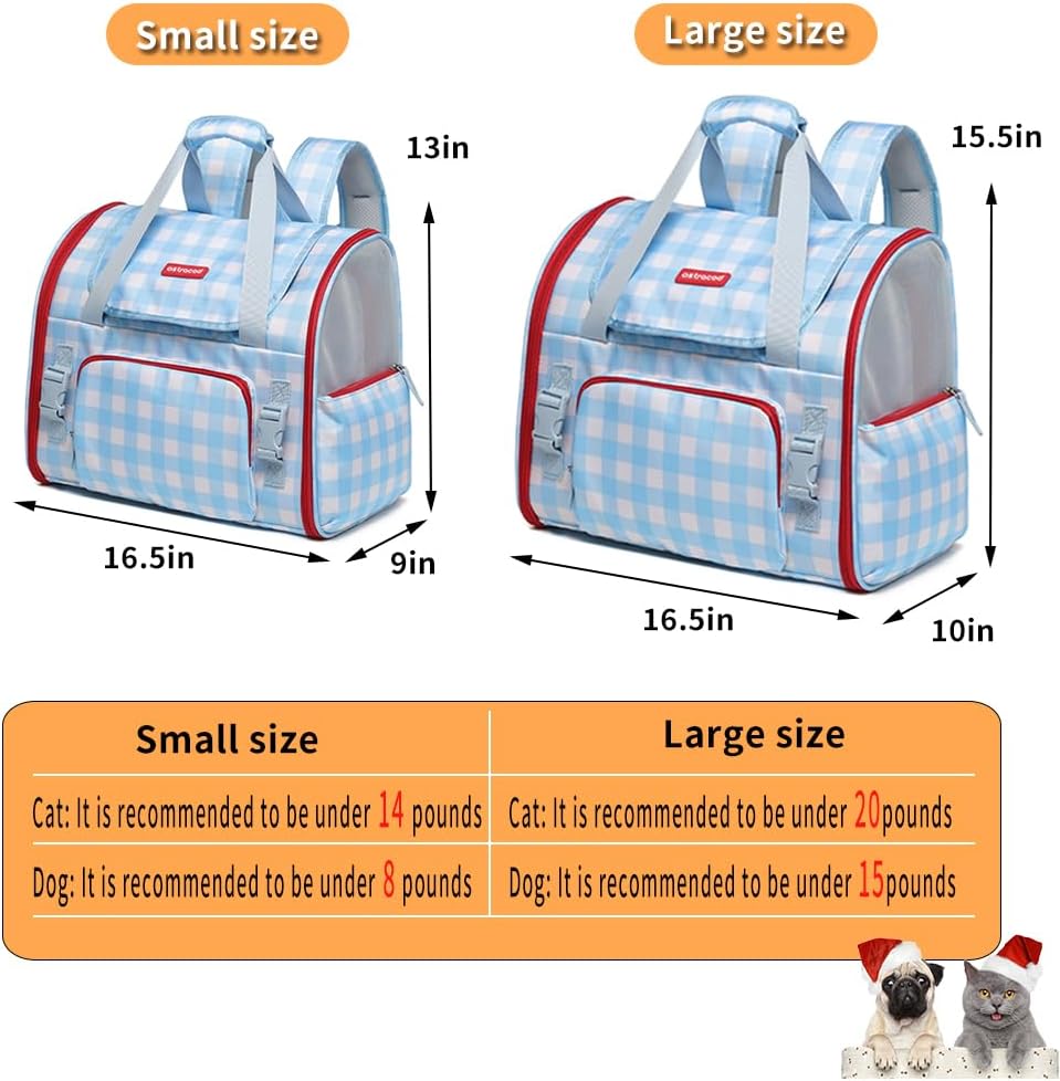 Pet Backpack Carrier for Small Dogs Medium Cats, Puppies,Breathable and Collapsible Design, Portable Travel Bag for Bearded Dragon,Rabbit Cage