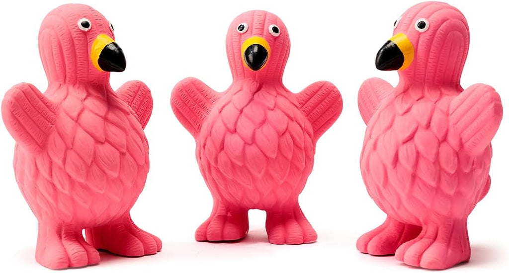 Squeaky Dog Toys for Medium Dogs, Soft Latex Squeaky Dog Ball, Cute Funny Squeak Flamingo Pet Toys
