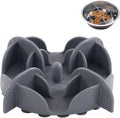 Jaoul Slow Feeder Insert for Small Dogs, Silicone Pet Feeder Accessory with Dividers & Suction Cups, Dishwasher Safe, 5x5 inches, Grey