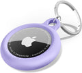 oakxco for Airtag Keychain Silicone, Airtag Holder with Key Ring, Air Tag Cover Cute Accessories for Kids, Luggage, Car Dog Collar, Car, Compatible with Apple Airtag Case Waterproof Tracker, Lavender