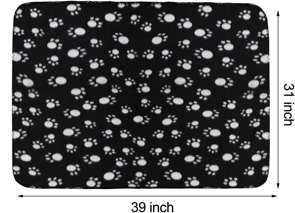 Comsmart Dog Blankets, 6 Pack Fleece Pet Blankets, 39x31 inches, Black