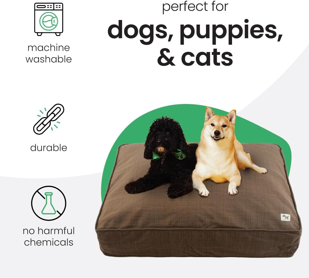 Molly Mutt Woodstock Dog Bed Duvet Cover, GOTS-Certified 100% Organic Cotton Canvas Cover for Dog, Puppy, or Cat Bed, Durable, Washable, and Free of Harmful Chemicals, Huge, 36"x45"x5"