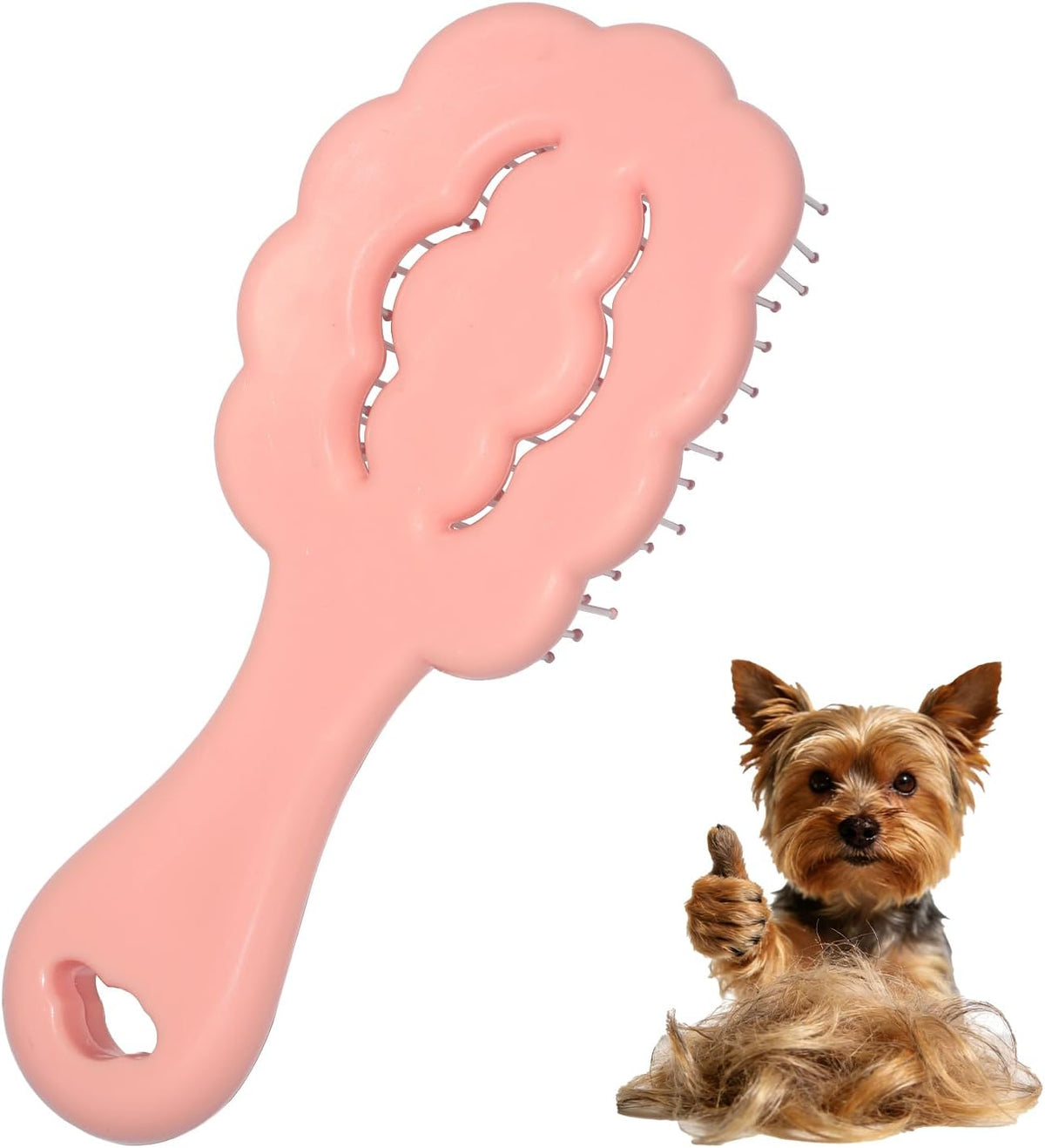 Cloud Shape Small Dog Grooming Brush (Pink) | Perfect for Shih Tzus, Yorkies, and Maltipoos - Ideal Puppy Hair Brushes for Maltese and Small Breeds