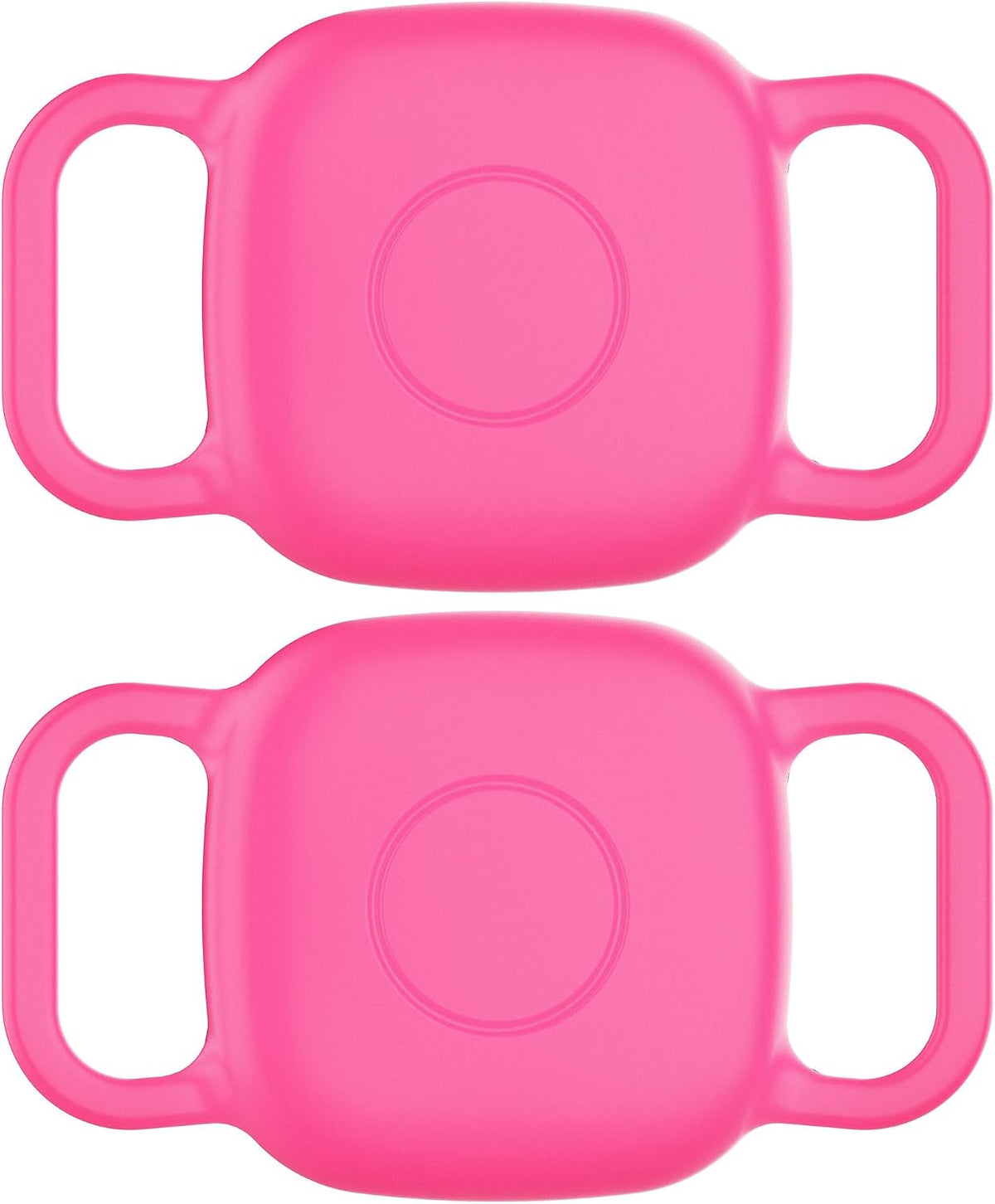 DDJ Waterproof Dog Collar Holder for Life360 Tile Mate Tracker, 2-Pack Durable Silicone Cover, Anti Lost for Life 360 Tile Tracker Case for Cat &Pet Collars, Easy Installation, Lightweight, Pink Punch