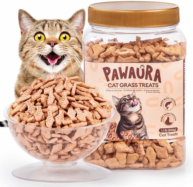 17.63oz Cat Grass Treats for Hairball Control, Digestive