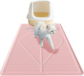Mofason Silicone Cat Litter Mat XXL - Pink Extra Large Cat Litter Box mat | Waterproof & washable 38"x25" kitty cat litter mat for floor, extra large litter trapping; cat litter catcher mat easy clean