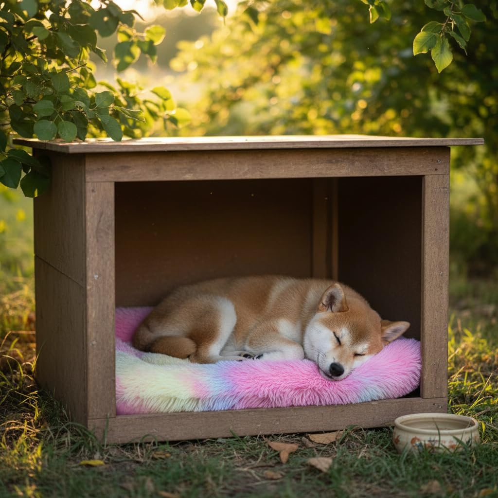 Dog & Cat Bed for Indoor Cats, Machine Washable, Calming Donuts Bed for Pet