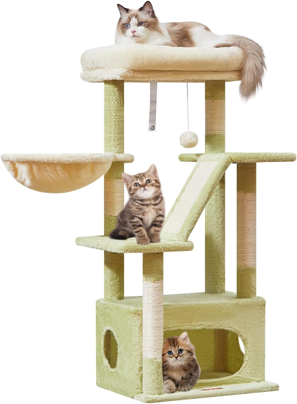 Taoqimiao Cat Tree, 38.5In Cat Tower for Indoor Cats, Suitable for Kittens