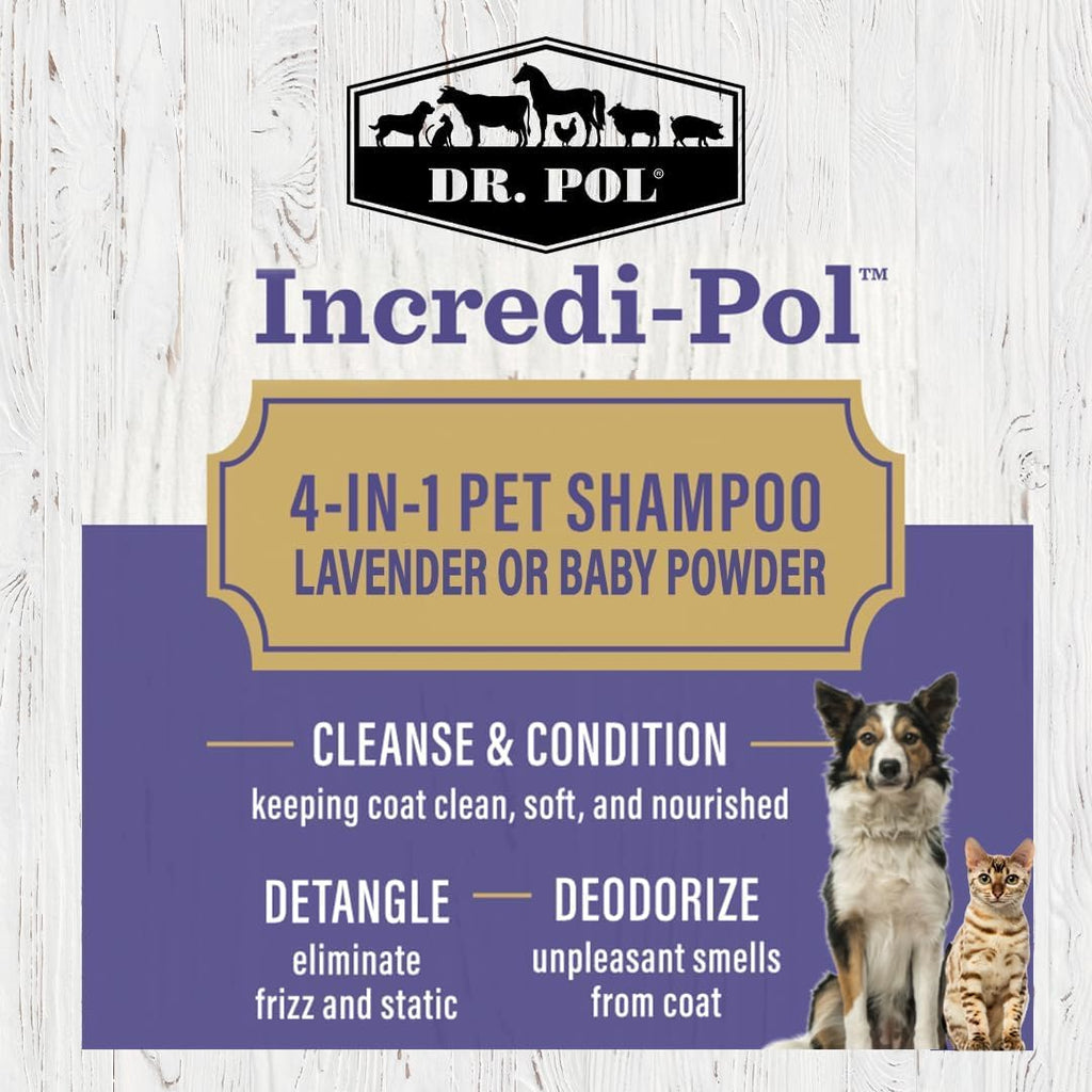 Dr. Pol Dog Shampoo, Cleanse, Condition, Deodorize, Detangle, Lavender