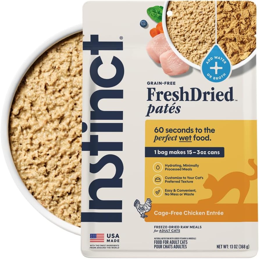 Instinct FreshDried Pates, Freeze Dried Cat Food, Chicken, 13 oz. Bag