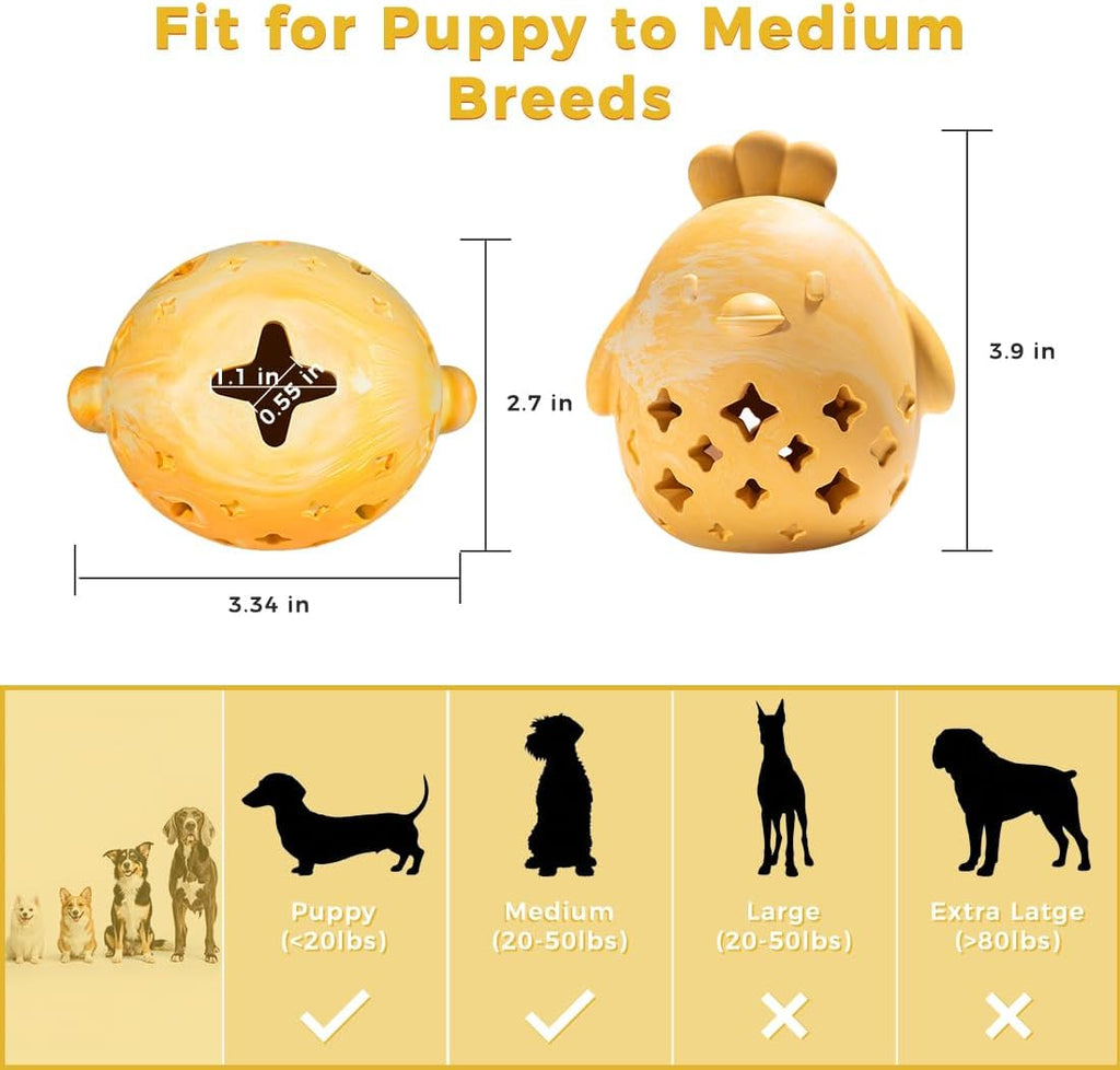 MewaJump Dog Toy Treat Food Dispenser Puzzle Rubber Chew Toys Stuffed Ball