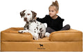 NOAH & PAW Large Dog Bed, Orthopedic Memory Cooling Foam (2X Base) 45x35x11