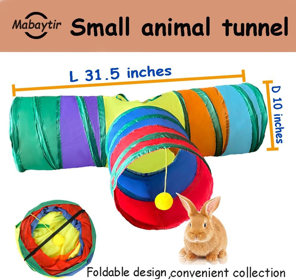Cat Tunnel Tube Toy 3-Way Collapsible (Rianbow T)
