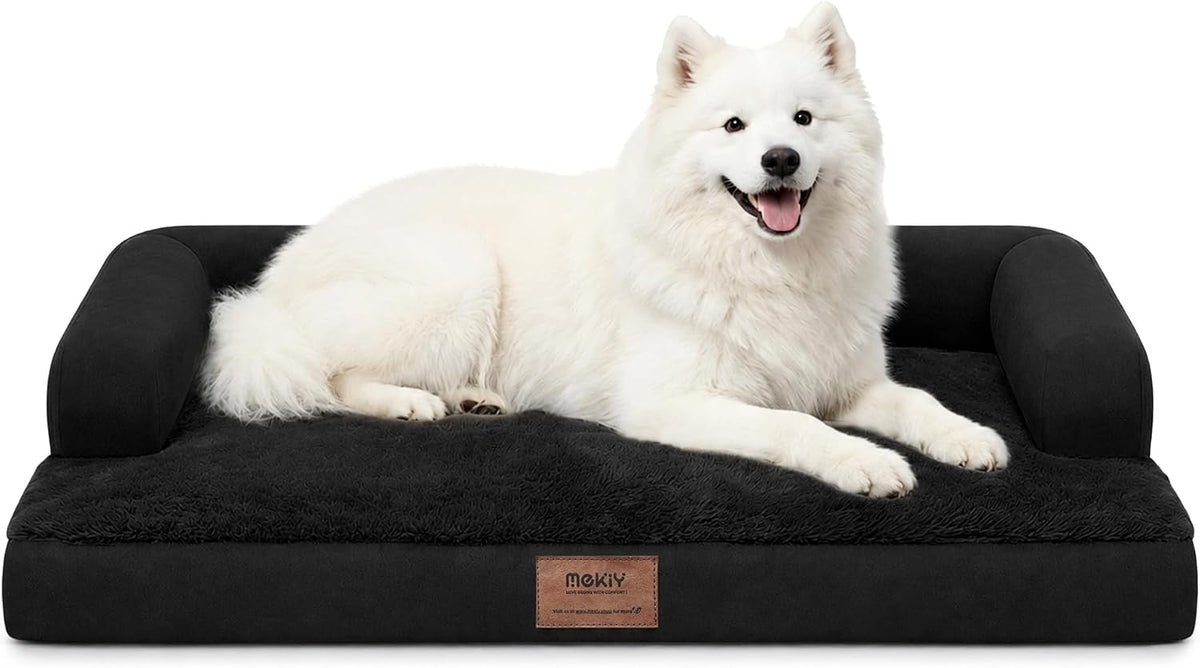 MEKIY Orthopedic XL Dog Bed with Bolster for Extra Large Size Dogs