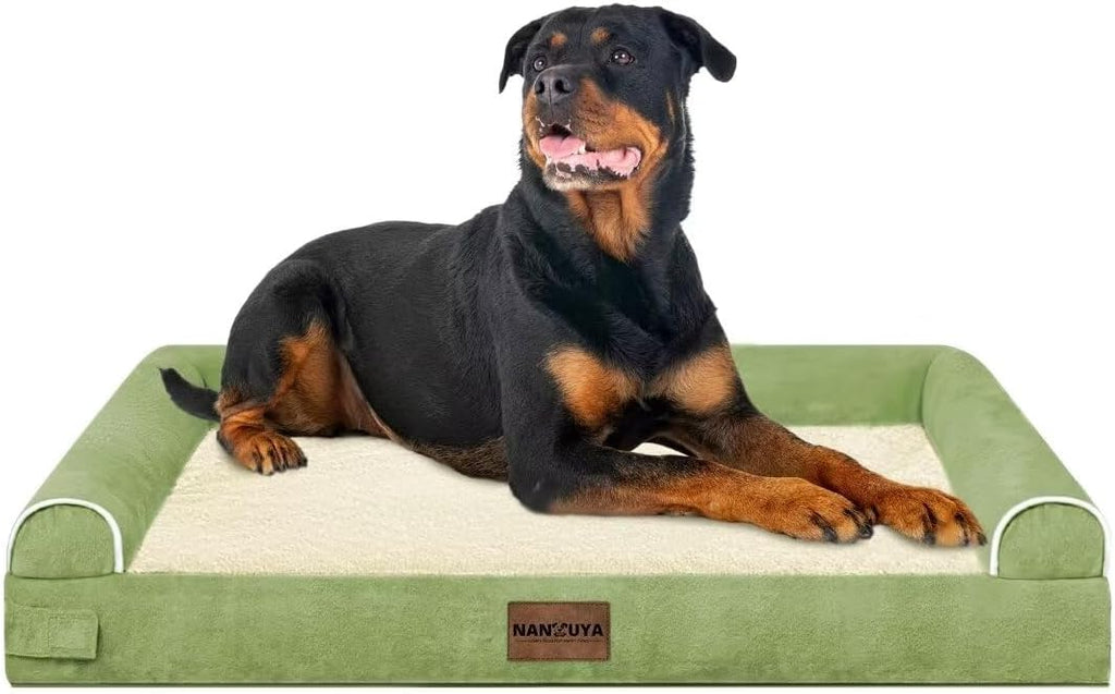 NANUYA Orthopedic Dog Bed for XX-Large Dogs, 44 x 34 Inch, Grass Green
